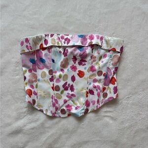 Princess Polly Multicolor Floral Strapless Top